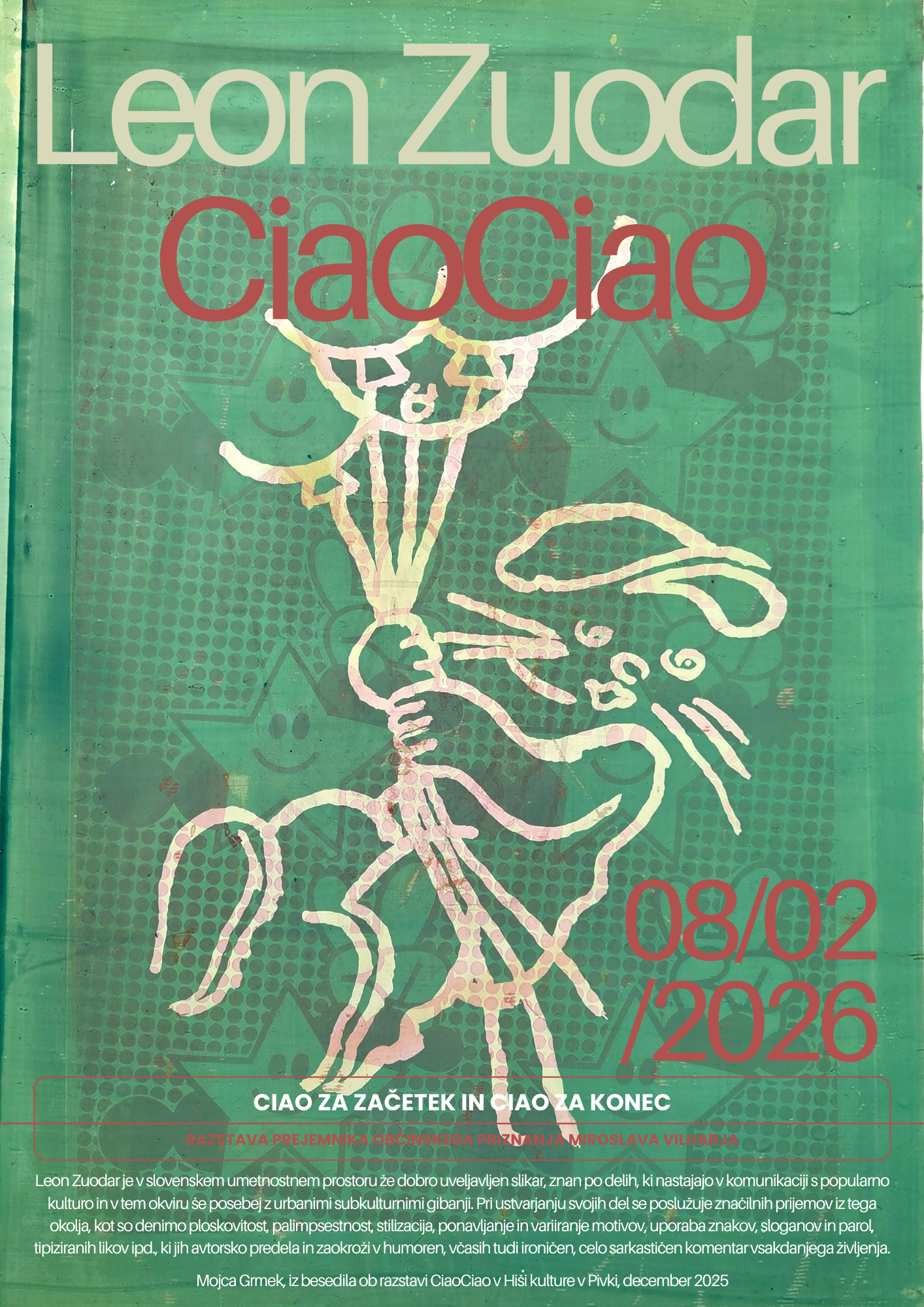 Red Cream Minimalist Art Exhibition Event Poster (1)